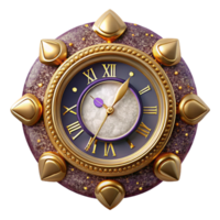 serene vintage Clock Face Roman Numerals Symmetry Isolated detailed png