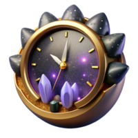 beautiful vintage Clock Face with Glow in the Dark Hands Isolated detailed png