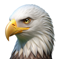 elegant dramatic artistic A majestic bald eagle, close-up portrait. NO BACKGROUND with Transparent Background. gallery standard png