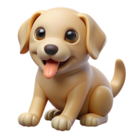 enchanting creative A playful Labrador retriever puppy, chewing a bone. NO BACKGROUND with Transparent Background. crisp png