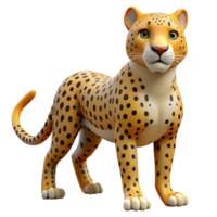 extraordinary sought-after A spotted cheetah, ready to pounce. NO BACKGROUND with Transparent Background. png