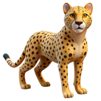 ethereal beautiful A spotted cheetah, ready to pounce. NO BACKGROUND with Transparent Background. masterfully captured png