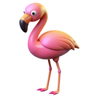 hypnotic celebrated A graceful flamingo standing on one leg. NO BACKGROUND with Transparent Background. png