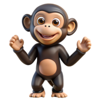 iconic renaissance A playful chimpanzee. NO BACKGROUND with Transparent Background. top-tier png