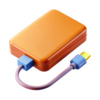 gorgeous whimsical impressionist External hard drive with cable NO BACKGROUND with Transparent Background. top-tier png