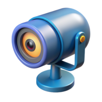 enchanting melancholic geometric Security camera with rotating lens NO BACKGROUND with Transparent Background. studio quality png