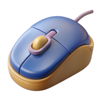 exquisite romantic mid-century Computer mouse with scroll wheel NO BACKGROUND with Transparent Background. studio quality png