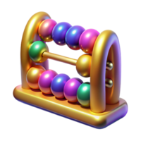 elegant creative Colorful Abacus Isolated Calculation Tool authentic png