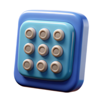 glorious memorable Security system keypad with numbers NO BACKGROUND with Transparent Background. png