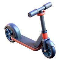 iconic artistic Electric scooter with folded handlebars NO BACKGROUND with Transparent Background. masterfully captured png