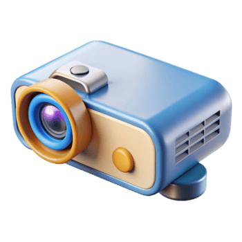 energico magnifico proiettore con a distanza controllo no sfondo con trasparente sfondo. alto risoluzione png