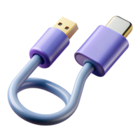 impressive quintessential USB-C cable with connector NO BACKGROUND with Transparent Background. png