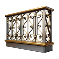 energetic magnificent Balcony railing, iron, decorative, NO BACKGROUND with Transparent Background. refined png