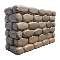 fascinating surreal Stone wall, dry stacked, NO BACKGROUND with Transparent Background. authentic png