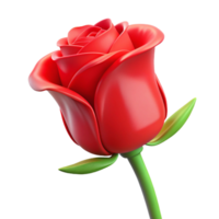 extraordinary acclaimed Single red rose bud NO BACKGROUND with Transparent Background. png