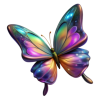 magnificent artistic Colorful Butterfly in Flight Motion Blur Isolated high quality png