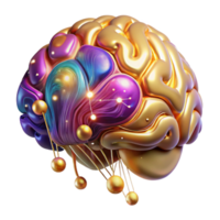 beautiful creative Colorful Brain Circuitry Diagram Transparent Background high quality png