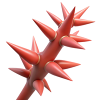 fascinating quintessential Thorns on a stem NO BACKGROUND with Transparent Background. png