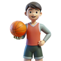 glorious signature Athlete holding a basketball, NO BACKGROUND with Transparent Background. png