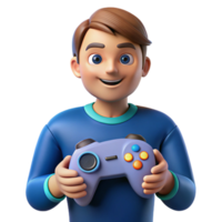glorious baroque Gamer with a controller, NO BACKGROUND with Transparent Background. high quality png
