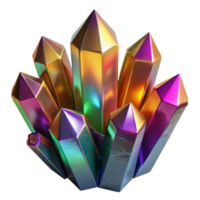 beautiful classic Colorful Mineral Crystals Close Up Isolated on Transparent Background authentic png
