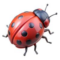 glorious rare A ladybug, crawling. NO BACKGROUND with Transparent Background. png