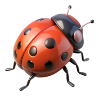 extraordinary creative A ladybug, crawling. NO BACKGROUND with Transparent Background. precision png