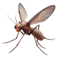 energetic mesmerizing A mosquito, in flight. NO BACKGROUND with Transparent Background. high quality png