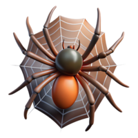 fascinating rustic A spider, spinning a web web not visible. NO BACKGROUND with Transparent Background. top-tier png