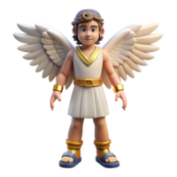 immaculate timeless Hermes, messenger god, wearing winged sandals. NO BACKGROUND with Transparent Background. png
