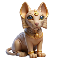 extraordinary rare A wise Sphinx with enigmatic eyes. NO BACKGROUND with Transparent Background. png