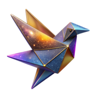 stunning traditional Colorful Origami Bird Isolated Element authentic png