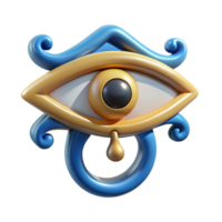 energetic majestic The Eye of Horus amulet. NO BACKGROUND with Transparent Background. elite png