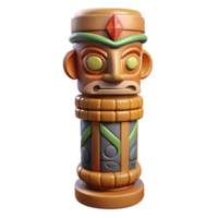 glorious romantic modern A totem pole with intricate carvings. NO BACKGROUND with Transparent Background. museum quality png