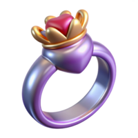 elegant passionate coastal A Claddagh ring. NO BACKGROUND with Transparent Background. professional png