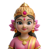 glorious avant-garde A Hindu goddess Lakshmi. NO BACKGROUND with Transparent Background. expertly shot png