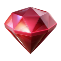 impressive dreamy industrial A single, polished ruby, radiating inner light. NO BACKGROUND with Transparent Background. artisan png