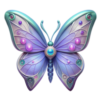 inspired abstract A delicate butterfly, wings patterned with arcane symbols. NO BACKGROUND with Transparent Background. 4K png