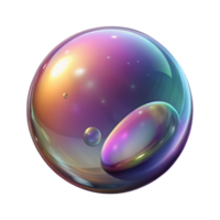 impressive artistic Colorful Soap Bubble Floating Isolated on Transparent Background genuine png