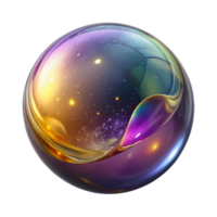 impressive abstract Colorful Soap Bubble Floating Isolated on Transparent Background exclusive png