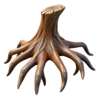 exquisite intense traditional An ancient, gnarled tree root resembling a clawed hand. NO BACKGROUND with Transparent Background. refined png