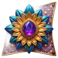 extraordinary modern Colorful Tapestry Floral Motif Transparent Background authentic png