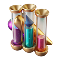 wonderful traditional Colorful Test Tubes Science Experiment Isolated Element original png