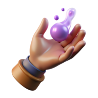 extraordinary distinguished A detailed illustration of a human hand casting a spell. NO BACKGROUND with Transparent Background. png