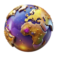 serene creative Colorful World Map with Country Borders Isolated exclusive png
