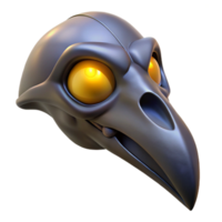 energetic sumptuous A single, realistic raven skull with glowing eye sockets. NO BACKGROUND with Transparent Background. studio quality png