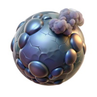 gorgeous remarkable A stylized, cracked crystal ball with escaping smoke. NO BACKGROUND with Transparent Background. png