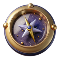 serene artistic Compass Top View Isolated Element professional png