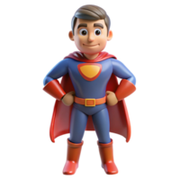 extraordinary dreamy contemporary Superhero in costume NO BACKGROUND with Transparent Background. sharp png