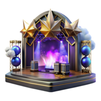 serene minimalist Concert Stage Lights and Smoke Effects Cutout with Dynamic Atmosphere Isolated premium png